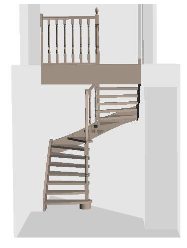 3Д проект лестницы для дома